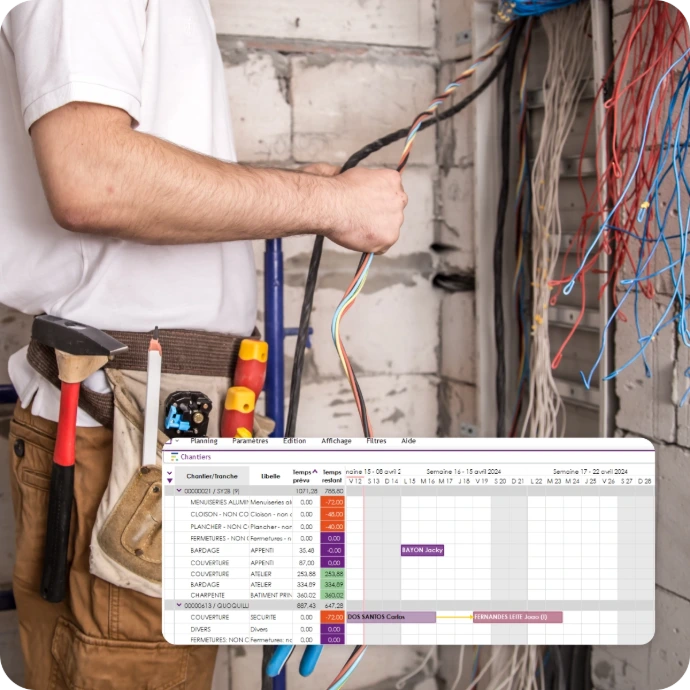 Batiplanning plan de charge