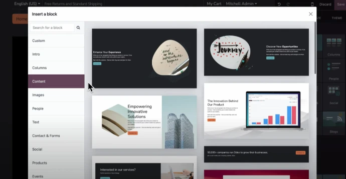 Odoo v18_website