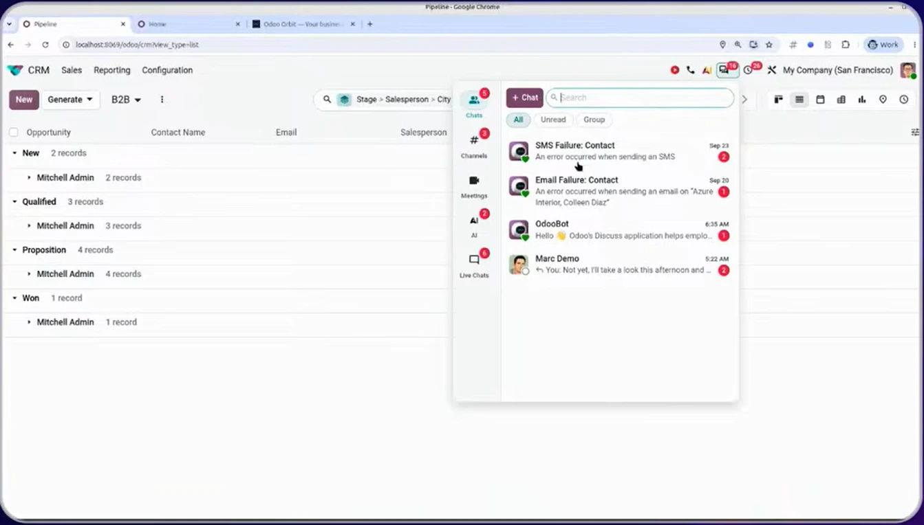 interface discussion odoo 20